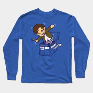 Cute Time Travelling Doctor Jack In The Box Long Sleeve T-Shirt